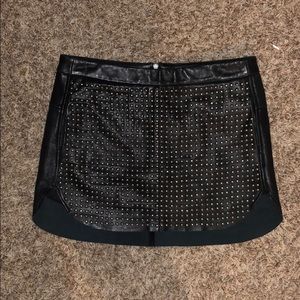 black leather skirt w/ studs (will bargain price)